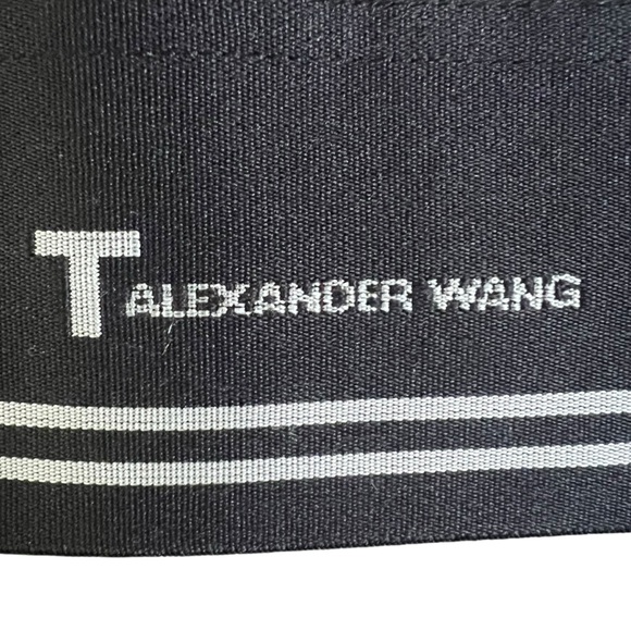 T by Alexander Wang Compact Rib Cutout Crop Top Medium Black - Picture 4 of 7